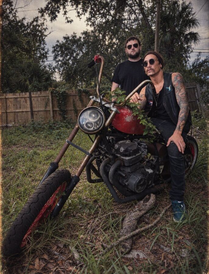 Noser — on a chopper motorcycle, St. Petersburg, FL
